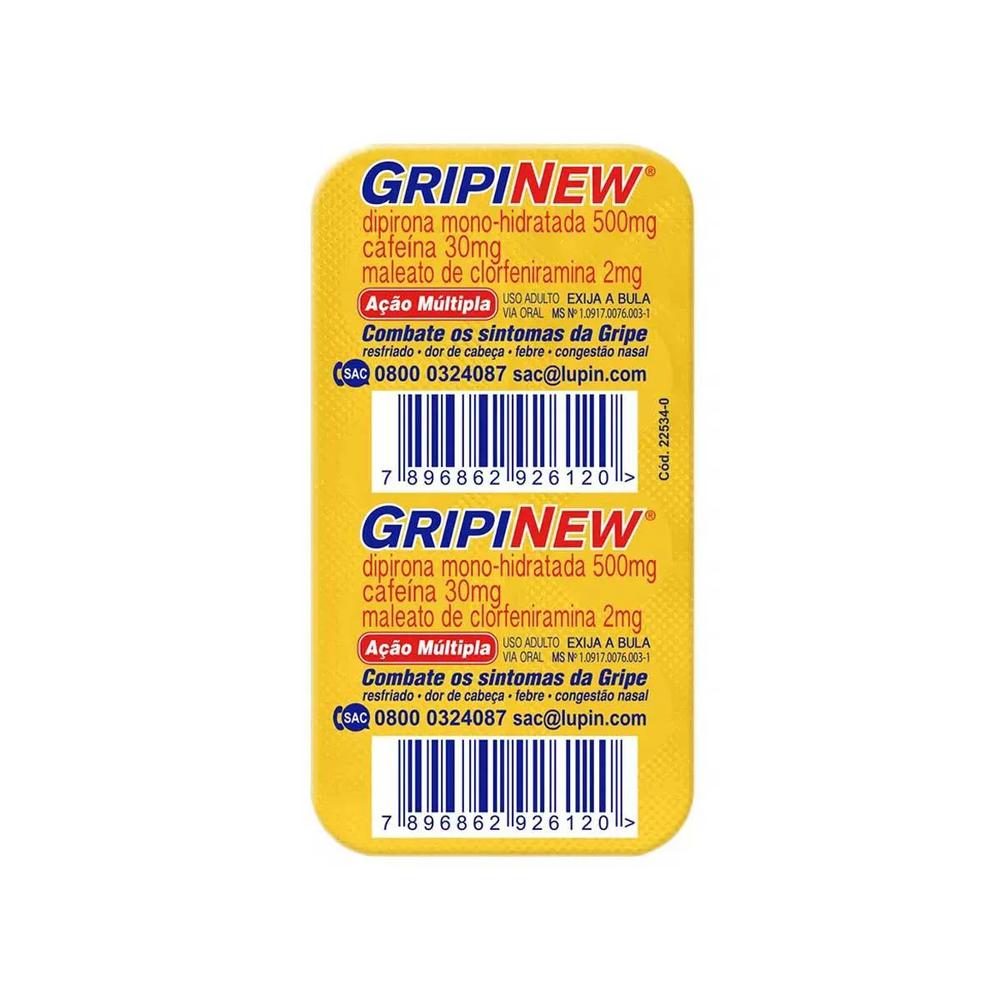 GRIPNEW COM 6 COMPRIMIDOS